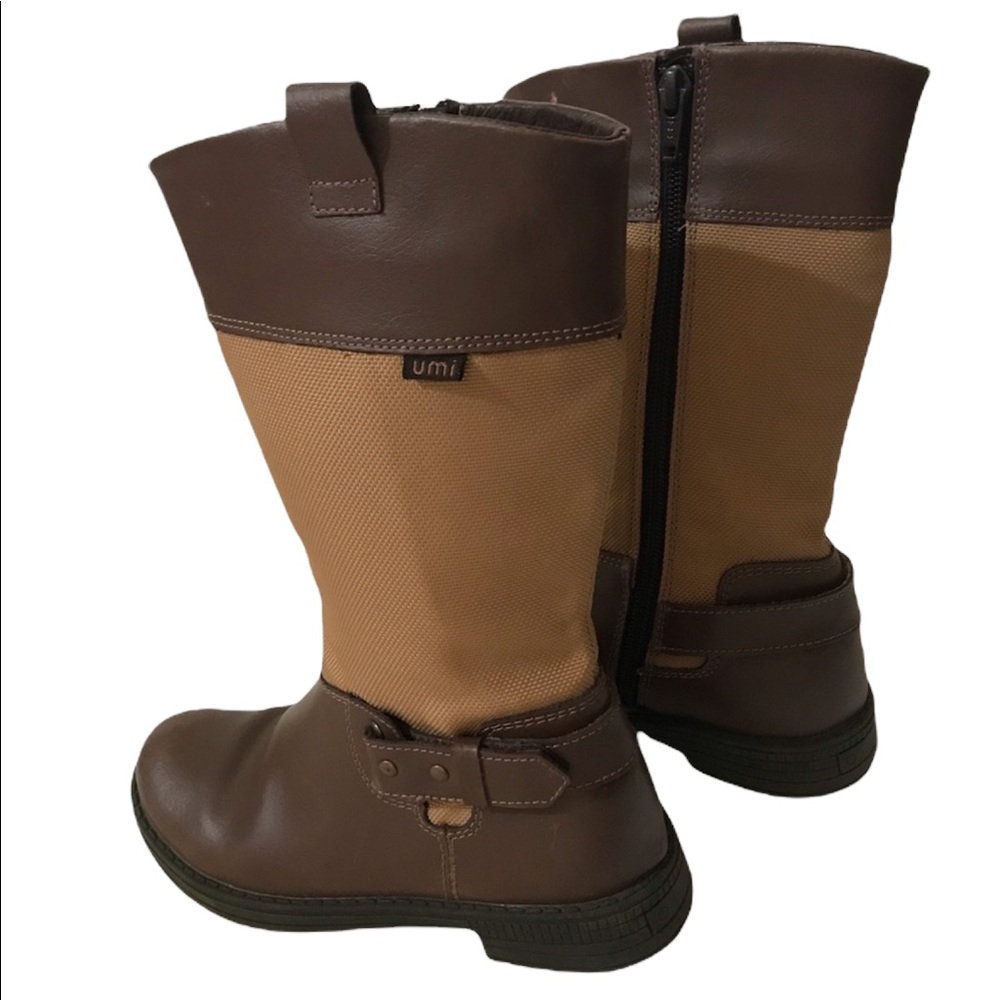 Umi brown leather and canvas boot. Size 13